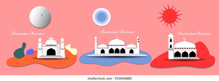 ramadan karem vector illustration mosque, for your design 