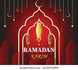 Ramadan Karim banner or card design