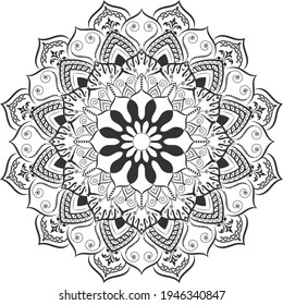 Diseño de plantilla Ramadan Karim Mandala 