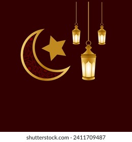 ramadan karim wishes, ramadan wishes design, ramadan mubarak with moon and star,