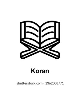Ramadan koran outline icon. Element of Ramadan day illustration icon. Signs and symbols can be used for web, logo, mobile app, UI, UX