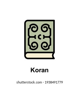 Ramadan koran outline icon. Element of Ramadan day illustration icon. Signs and symbols can be used for web, logo, mobile app, UI, UX