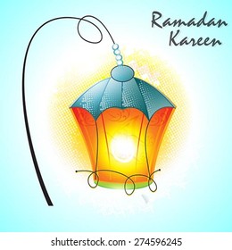 Ramadan lamp background vector illustration
