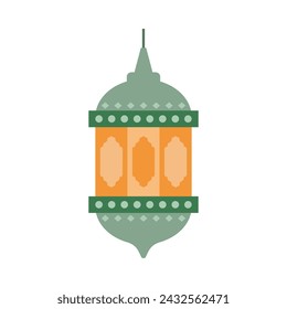 Ramadan lamp flat colorful style. Old east holiday lamp vector illustration