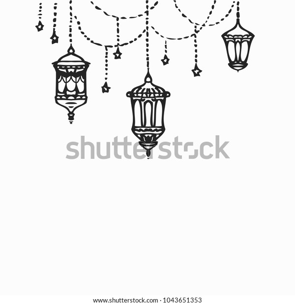Ramadan Lamp Hanging Lanterns Ramadan Kareem Stock Vector (Royalty Free ...