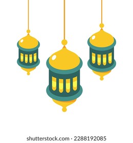Ramadan-Lampe, Vektorgrafik mit einfachem Design