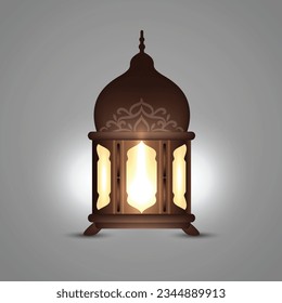Ramadan Lamp Vector. Islam. Kareem Lamp. Lantern Design. Mubarak Night. Ramazan Greeting Design. Muslim Fanous, Fanoos. Islamic Season Invitation Banner Element. 3D Realistic Illustration