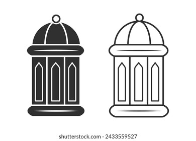 Ramadan Lamp Vector - Islamic Decorative Art, Islamic Decoration Lamp Vector - Festive Ramadan Design, Traditional Ramadan Vector - Islamic Decor, Ramadan Lamp Vector Illustration - Islamic Art
