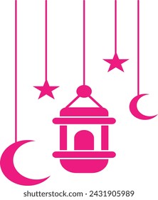 Ramadan lantern and crescent design