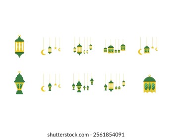 Ramadan Lantern Decoration Element Set