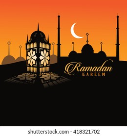 Ramadan lantern design. EPS 10 vector.