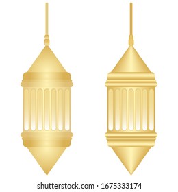 Ramadan Lantern Design in Set for Creative Concept of  Islamic Celebration.