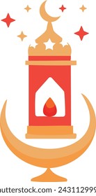 Linterna de Ramadán, linterna dentro de la media luna