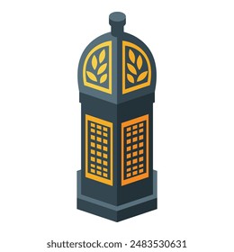 Ramadan lantern with golden light glowing, representing hope and blessings during the holy month