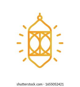 Ramadan lantern gradient style icon design, Islamic muslim religion culture belief religious faith god spiritual meditation and traditional theme Vector illustration
