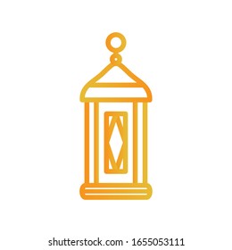 Ramadan lantern gradient style icon design, Islamic muslim religion culture belief religious faith god spiritual meditation and traditional theme Vector illustration