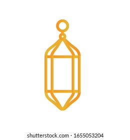 Ramadan lantern gradient style icon design, Islamic muslim religion culture belief religious faith god spiritual meditation and traditional theme Vector illustration