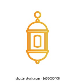 Ramadan lantern gradient style icon design, Islamic muslim religion culture belief religious faith god spiritual meditation and traditional theme Vector illustration