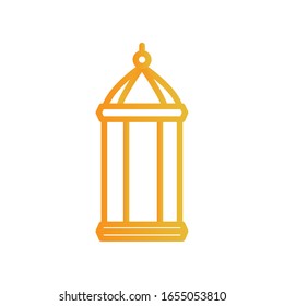 Diseño ícono de estilo linterna de Ramadán, religión musulmana islámica cultura creencia fe religiosa buena meditación espiritual y tema tradicional Ilustración vectorial