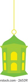 Ilustración plana de Vector colgante de linterna de Ramadán