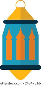 Icono de linterna de Ramadán. Diseño de dibujos animados.