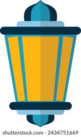 Icono de linterna de Ramadán. Diseño de dibujos animados.