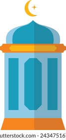 Icono de linterna de Ramadán. Diseño de dibujos animados.