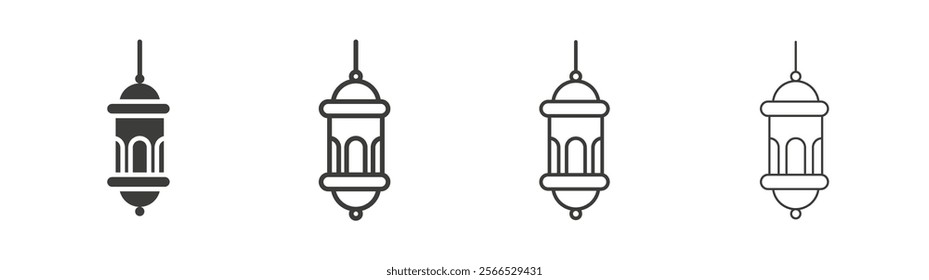 Ramadan lantern icon collection for website design, app, UI design.