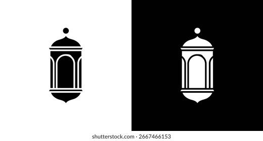 Symbolsammlung der Ramadan-Laterne. Flache Vektorgrafik.