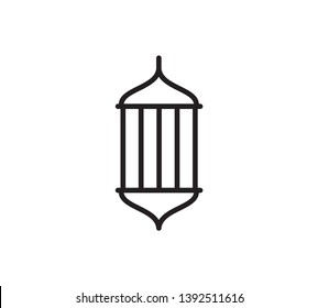 Ramadan lantern icon vector illustration