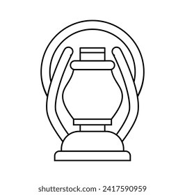 Ramadan Lantern Icon. Vector Illustration

