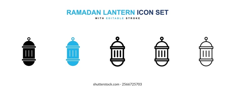 Ramadan lantern icons vector collection pack.