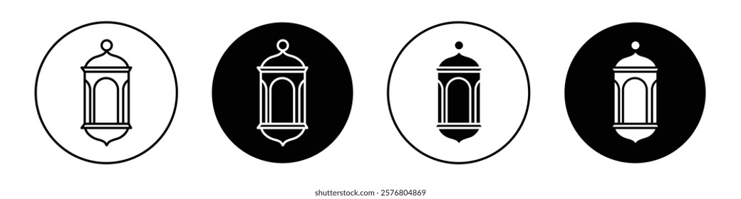 Ramadan lantern icons vector pack for web designs