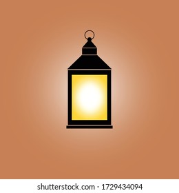 Ramadan Lantern Monochrome Vector Design, Islamic lantern, eid element, lamp symbols