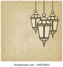 Ramadan lantern old background