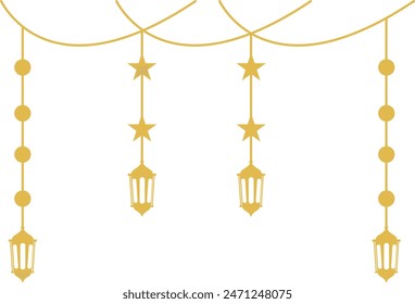Adorno de linterna de Ramadán. Fondo de estilo islámico. Ilustración vectorial.