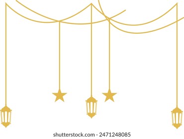 Adorno de linterna de Ramadán. Fondo de estilo islámico. Ilustración vectorial.