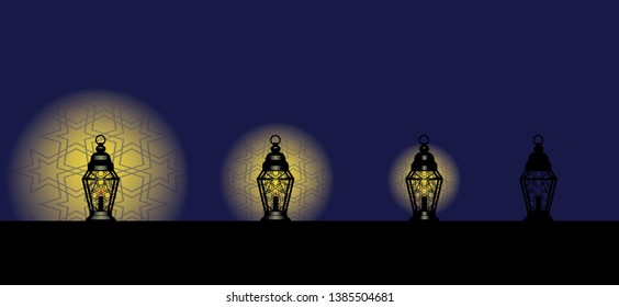 Ramadan Lantern Shines Bright Candle Night Stage-01