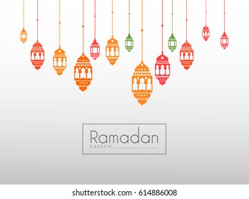 Ramadan Lantern vector background you can use for Greeting Card, Invitation card and Wallpaper. Vector Illustration
