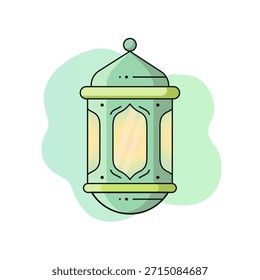 Ilustración vectorial de linterna de Ramadán - Icono famoso islámico para la decoración de Eid Mubarak