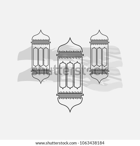ramadan lantern vector template
