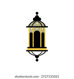 Faroles de Ramadán decorados con diseños árabes.