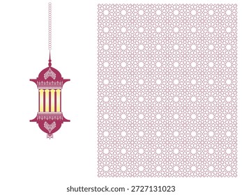 Faroles de Ramadán decorados con diseños árabes.