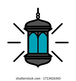 ramadan lanterns icon vector template