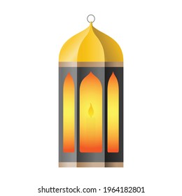 Ramadan lanterns illustration with isolated white background. ramadan lanterns with gradient effect. vector illustration.