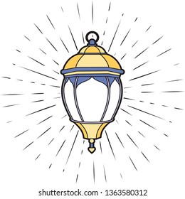 Ramadan lantern.Traditional arabic lantern for Eid mubarak 
