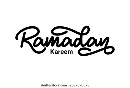 ramadan lettering design with white background for greeting.
