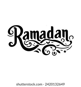 ramadan lettering vector illustration template design