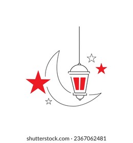 Ramadan Line Icon, Outline Vector Symbol Illustration. Ramadan Line Icon, Outline Vector Symbol Illustration.