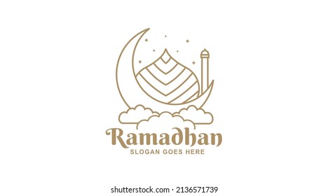 Ramadan Logo Concept Vector. Islamic Logo Template using a White Background.